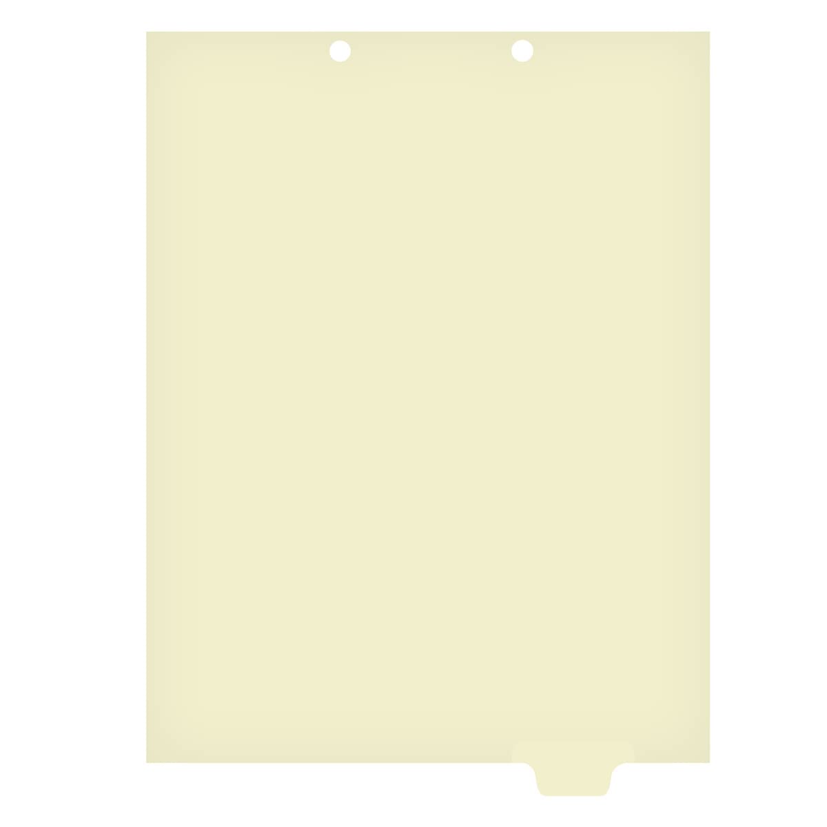 Individual Chart Divider Sheets Used to Build Chart Divider Sets for Medical Practices, 1/6th Cut, Tabs on Bottom, Position: #5, Blank (Pack of 100)