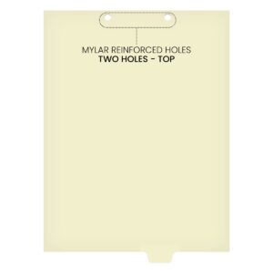 Individual Chart Divider Sheets Used to Build Chart Divider Sets for Medical Practices, 1/6th Cut, Tabs on Bottom, Position: #5, Blank (Pack of 100)