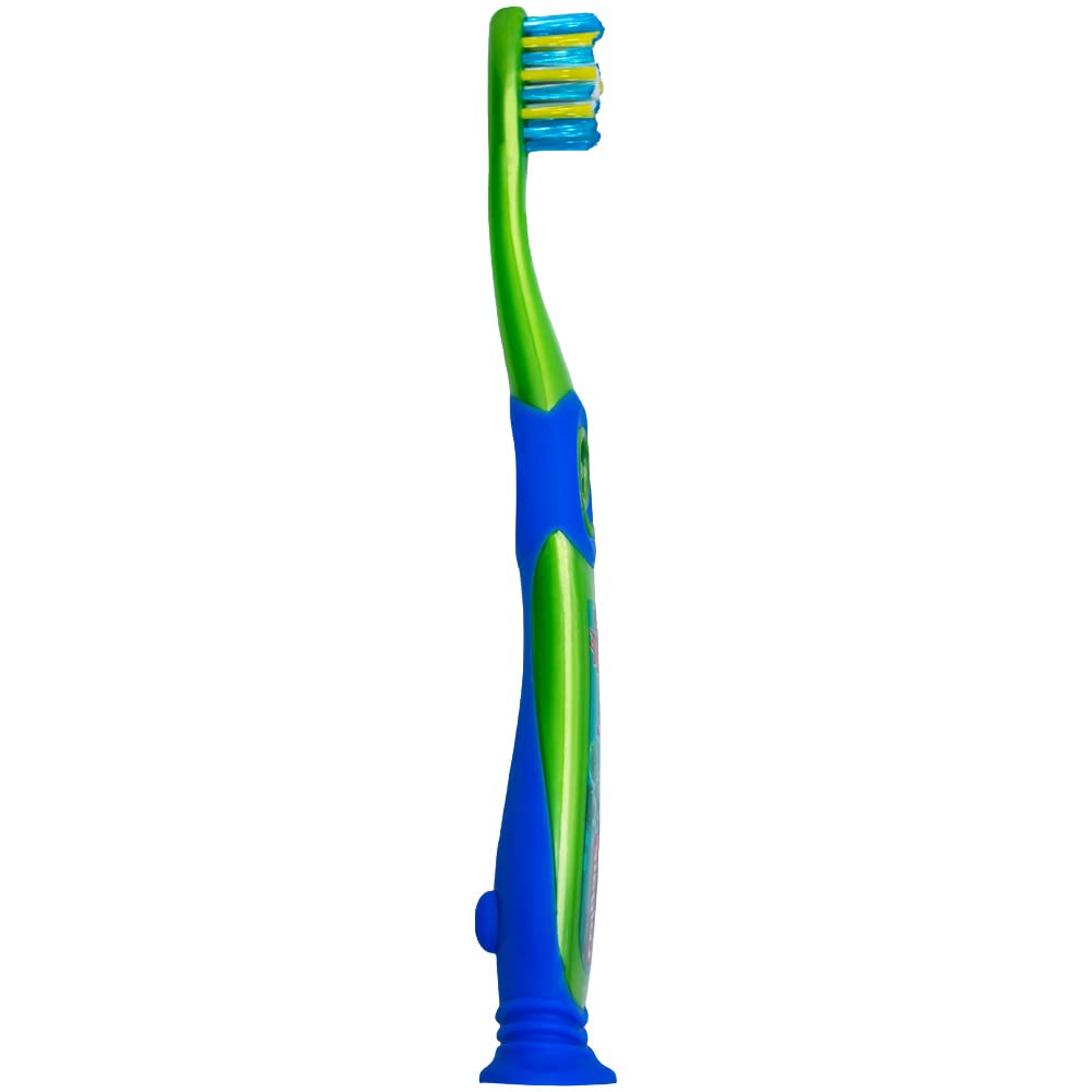 Colgate PJ Masks Toothbrush for Toddlers & Little Children with Suction Cup, Kids 2-5 Years Old, Extra Soft - 1 Count