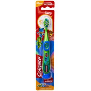 Colgate PJ Masks Toothbrush for Toddlers & Little Children with Suction Cup, Kids 2-5 Years Old, Extra Soft - 1 Count