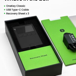 Open Source Crypto Wallet OneKey Classic 1S, Hardware Wallet w/Bluetooth & NFT Support, EAL 6+ Cold Storage, 100% Offline, Tamperproof, Stores Private Keys, Seeds & Crypto Assets BTC ETH...