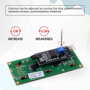 GeeekPi 2-Pack I2C 1602 LCD Display Module 16X2 Character Serial Yellow Backlight LCD Module for Raspberry Pi Arduino STM32 DIY Maker Project Nanopi BPI Tinker Board Electrical IoT Internet of Things