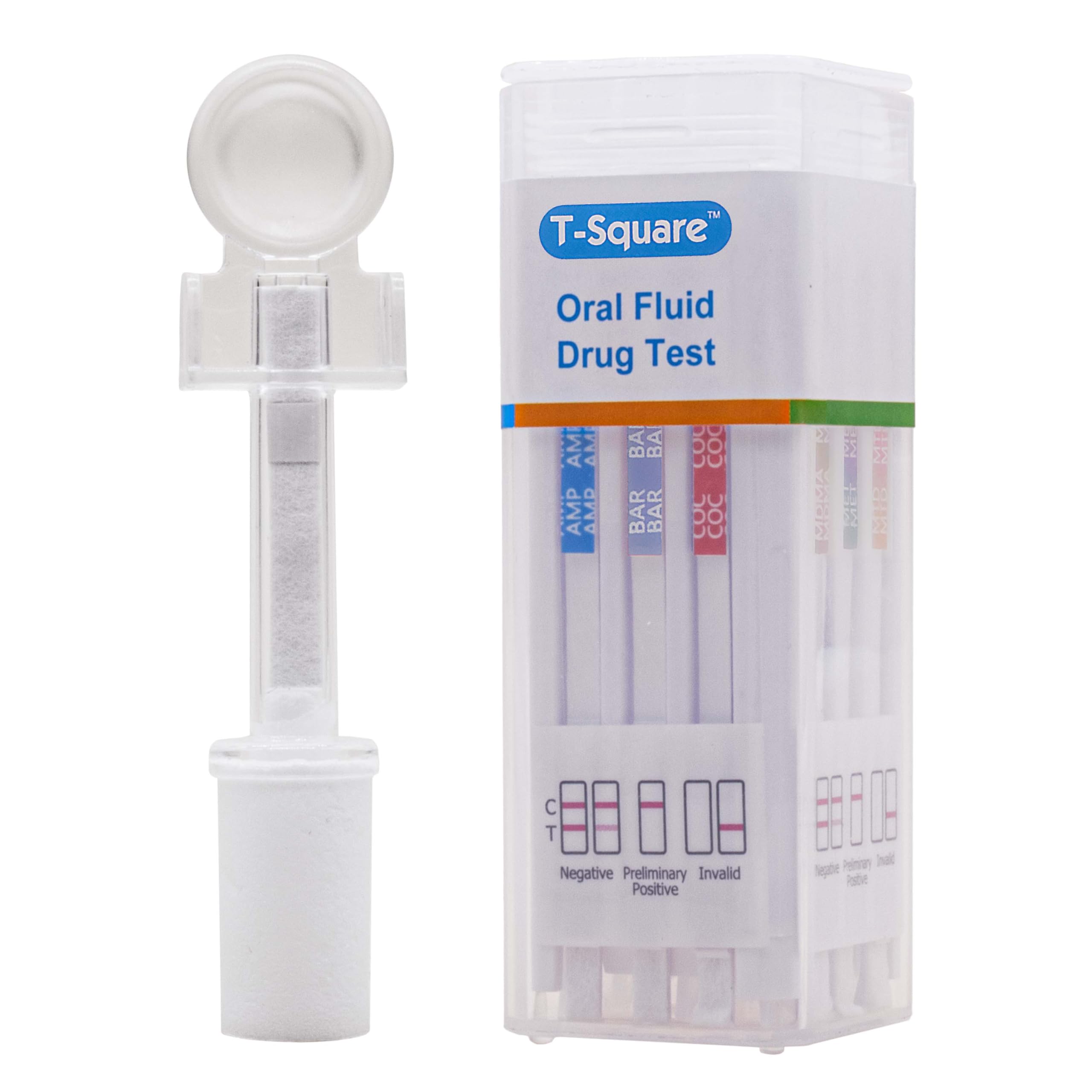 Prime Screen [25 Pack] 10 Panel Saliva Oral Fluid Test Kit, E&I Exempt for Employment Workplace and Insurance Use (AMP, BAR, COC, MDMA, MET, MTD, OPI, OXY, PCP, THC) - QODOA-10106