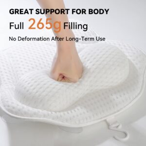 Docilaso Premium Bath Pillow, Quick-Drying 4D Air Mesh Bathtub Spa Pillow, 6 Non Slip Suction Cups, Soft and Comfortable - Suitable for All Bathtub, Hot Tub, Jacuzzi, Spas