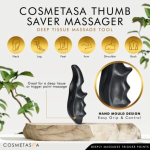 Cosmetasa Luxury Spa Treatment Gift Set- Relaxation, Nourish and Sore Muscle Massage Oil with Hot Stones, Roller Ball and Thumb Saver Massage Tools