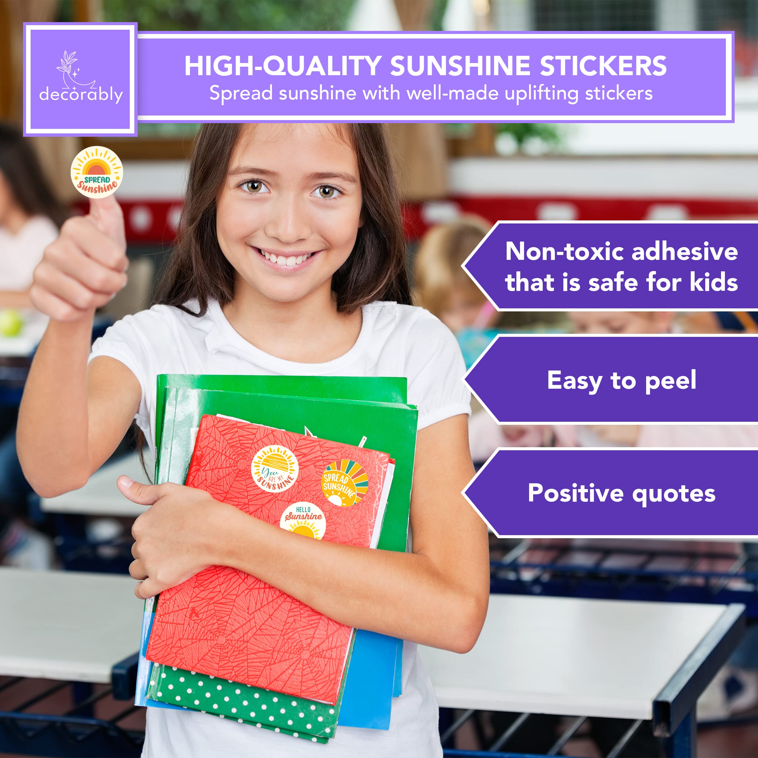 1,080 Sunshine Stickers Bulk - 20 Sheets Sun Stickers for Kids, You are My Sunshine Stickers, You are My Sunshine Sticker, Sending Sunshine Stickers, Positive Stickers for Kids, Happy Stickers