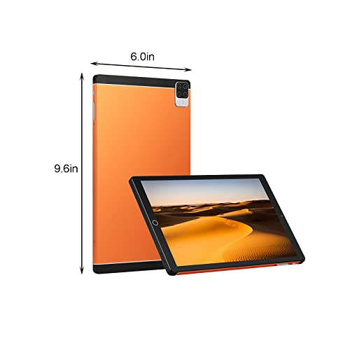 10.1 Inch Four Camera Hd Tablet 1gb+16gb WiFi Bluetooth Android Voice Call Game Learn Online Tablet Supports Sim Communication Function, Front and Rear Dual Cameras 1Pcs (Orange)