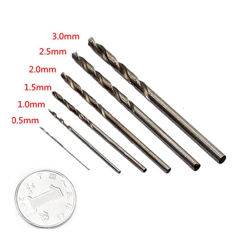 10PCS Mini Micro HSS Spiral Twist Drill Bit Drilling Tool,0.5mm