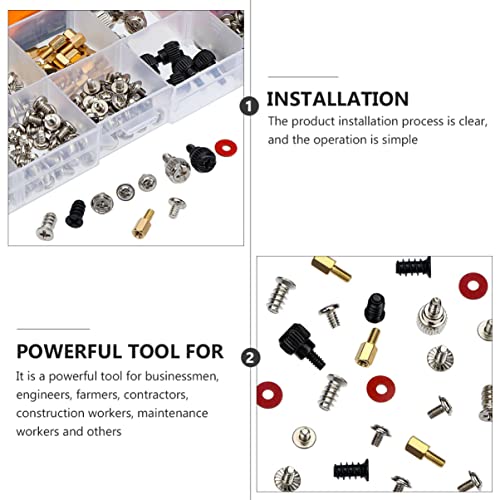 SOLUSTRE 2 Sets Computer Screw Screws for Assembling Computer Screws Kit Computer Case Screw standoffs Screws Computer Installation Kit Tablet car Holder Fan Stand Accessories Shell Steel