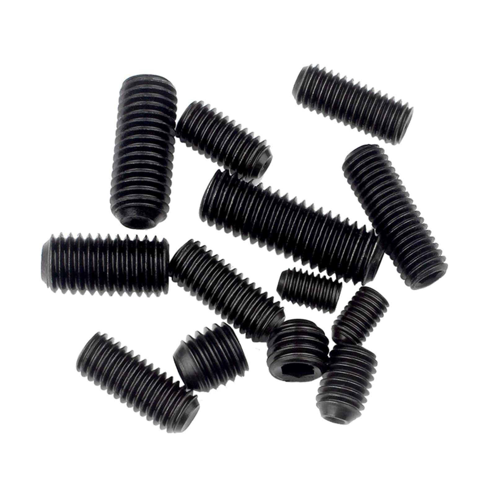 ORANXIN Socket Cap Set Screws Level 12.9 Alloy Steel Cup Point Hex Headless Grub Screw Allen Knobs M4 x 12mm 50 Pcs