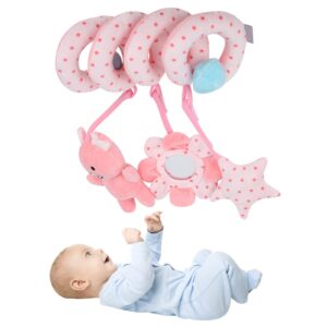 Ejoyous Baby Stroller Hanging Toy, Newborn Pram Crib Plush Toys Infant Spiral Activity Rattle Stroller Car Seat Toy for Babies Boys and Girls()