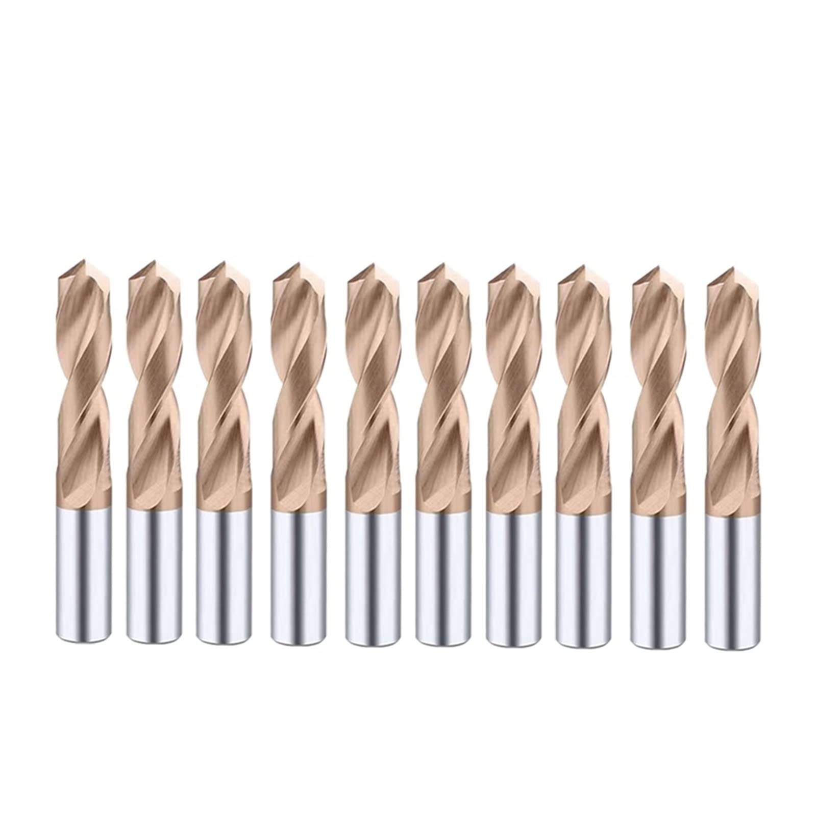 VIEUE Drill Bits Coated Solid Carbide Drills for CNC Machining Centers Carbide Drills 1.0-20mm Metalworking Drills (Color : 10pcs, Hole Diameter : 10x40x70)