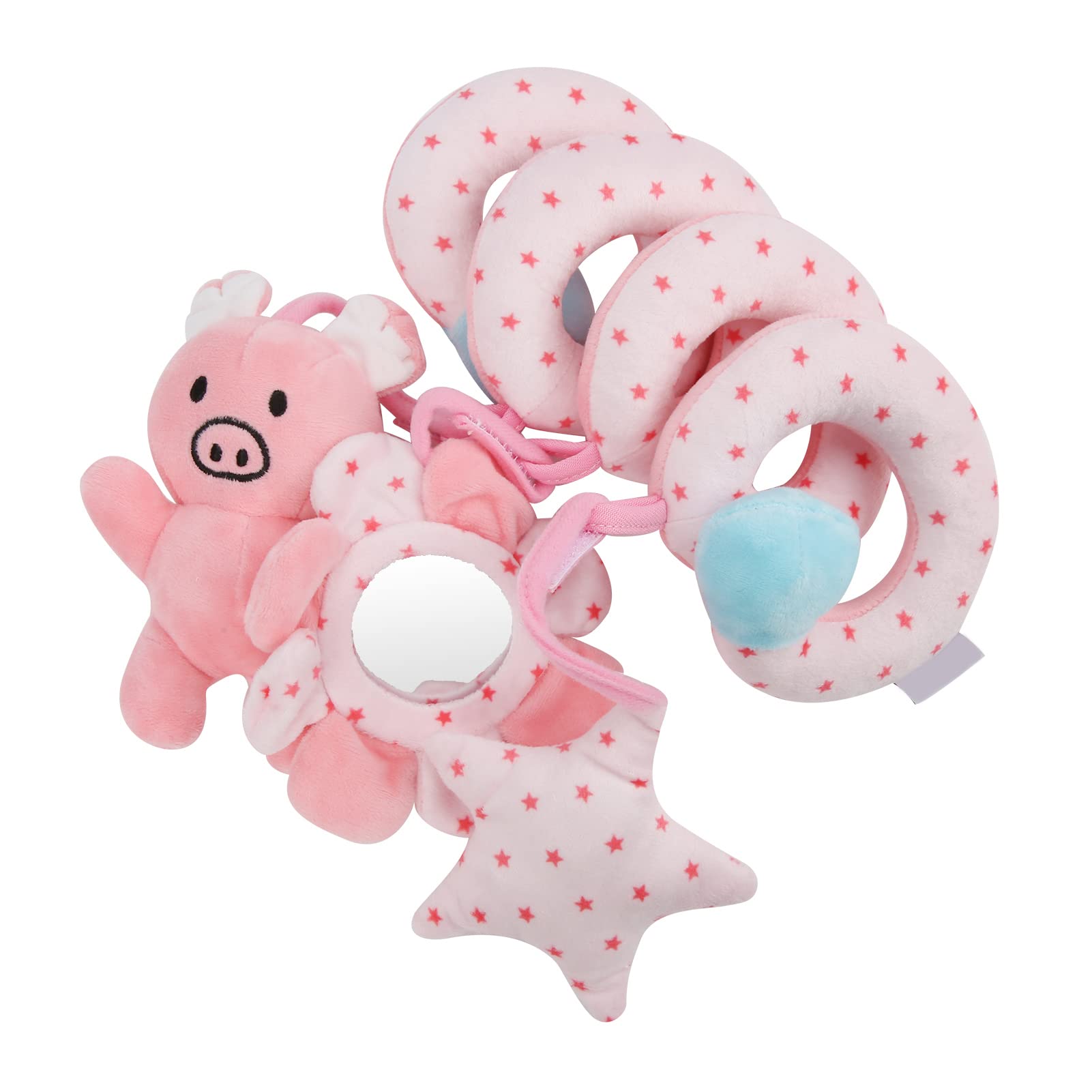 Ejoyous Baby Stroller Hanging Toy, Newborn Pram Crib Plush Toys Infant Spiral Activity Rattle Stroller Car Seat Toy for Babies Boys and Girls()