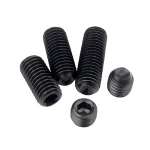 ORANXIN Socket Cap Set Screws Level 12.9 Alloy Steel Cup Point Hex Headless Grub Screw Allen Knobs M4 x 12mm 50 Pcs