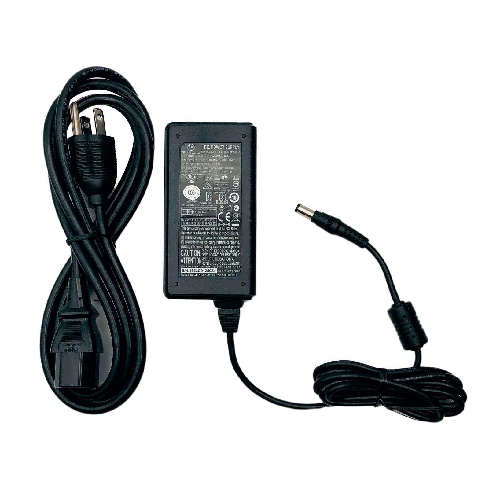 Ideal Power 20W AC Adapter HK-AB-050A400-D56 5v 4A 5.5x2.5 mm Power Supply