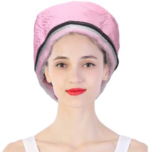 hair steamer cap hair thermal treatment cap temperature adjustable hot dye cap deep conditioning electric hood for home scalp care,110‑220v,us plug valentine's day