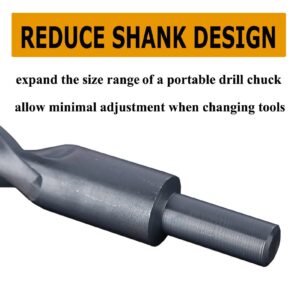 TA-VIGOR 16mm Reduced Shank Drill Bit, 5/8" Drill Bit High Speed Steel HSS 6541 Black Oxide with 1/2 Inch Straight Shank- Perfect for Drilling Steel,Copper,Aluminum Alloy