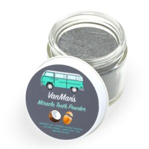 Vanman’s - Miracle Tooth Cleaning Powder Toothpaste - Fluoride-Free Whitening Tooth Powder with Coconut Charcoal, Eggshell Powder - Remineralizing Tooth Powder - 2.5 Ounce