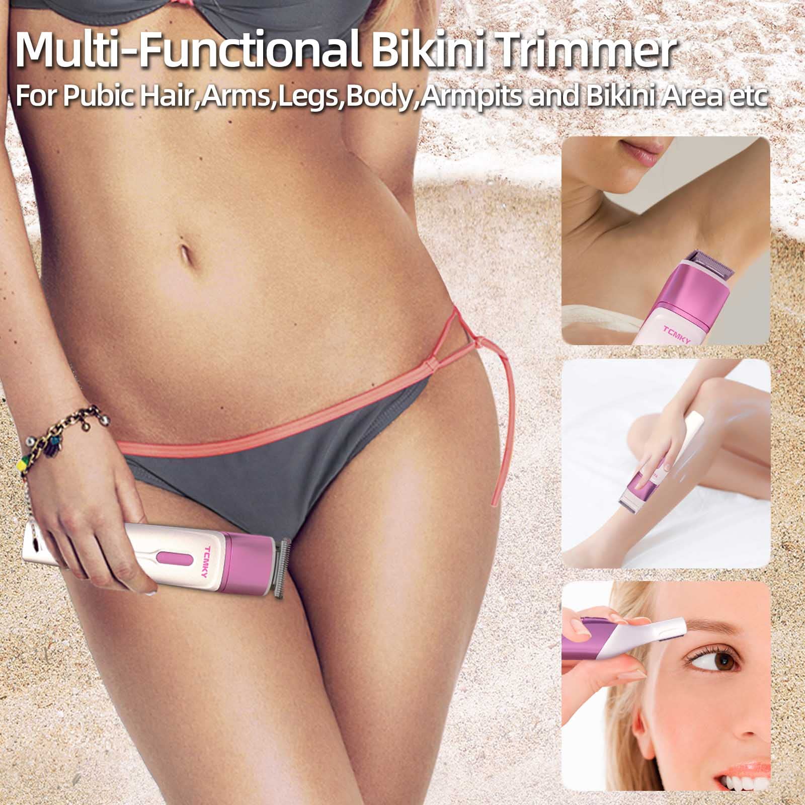 TCMKY Women's Wet & Dry Use Bikini Trimmer, 5 in 1 Hair Removal