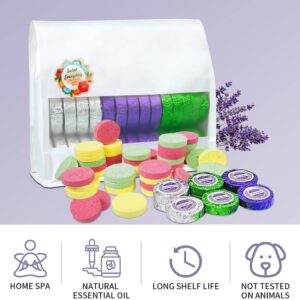 Shower Steamers Multi-Quantity Packed (45PCS) Women/Men Gift Set–Lavender, Verbena, Eucalyptus Aromatic Shower Bombs, Individually Wrapped Tablets for Mother's Day & Anniversaries