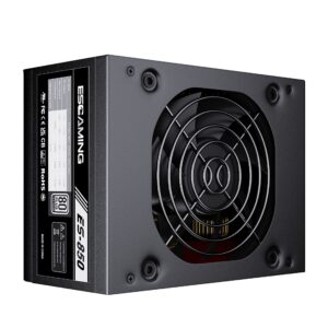 ESGAMING 850W SFX Power Supply 80+ Platinum Efficiency Fully Modular PSU SFX Form Factor with Silent 80mm Hydraulic Fan