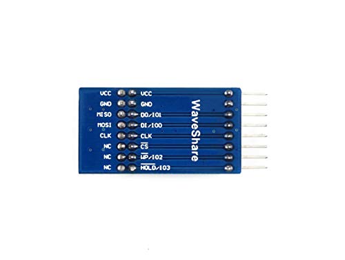 Waveshare Onboard Serial NOR Flash Memory W25Q128JV DataFlash Module Supports STM32F7 Series Quad-SPI Interface