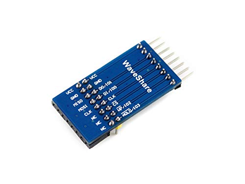 Waveshare Onboard Serial NOR Flash Memory W25Q128JV DataFlash Module Supports STM32F7 Series Quad-SPI Interface