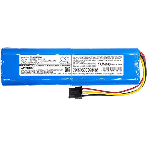 Cameron Sino 5200mAh New Replacement Battery for Xiaomi Mi Robo Millet Sweeper Mijia S50 Mijia S51 Sweep One S50 Sweep One S55 Sweep One S51 S6 S50 S60 S65 T60 T61 T65 S51 S55 S7 S70 S75 S5 S552