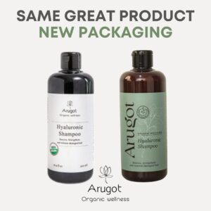 Arugot Organic Shampoo & Conditioner - Moisturizing with Hyaluronic Acid and Green Tea - Strength Damaged Hair, Invigorating Scalp, Nourishing - Anti Thinning & Volumizing