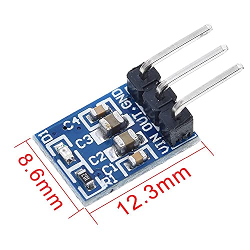 WWZMDiB 12Pcs AMS1117-3.3 DC-DC Buck Converter 4.75~12V to 3.3V Step-Down Power Module LDO 800MA (12 pcs)