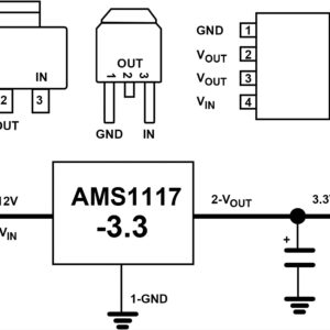 WWZMDiB 12Pcs AMS1117-3.3 DC-DC Buck Converter 4.75~12V to 3.3V Step-Down Power Module LDO 800MA (12 pcs)