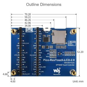 Waveshare 2.8inch Touch Display Compatible with Raspberry Pi Pico