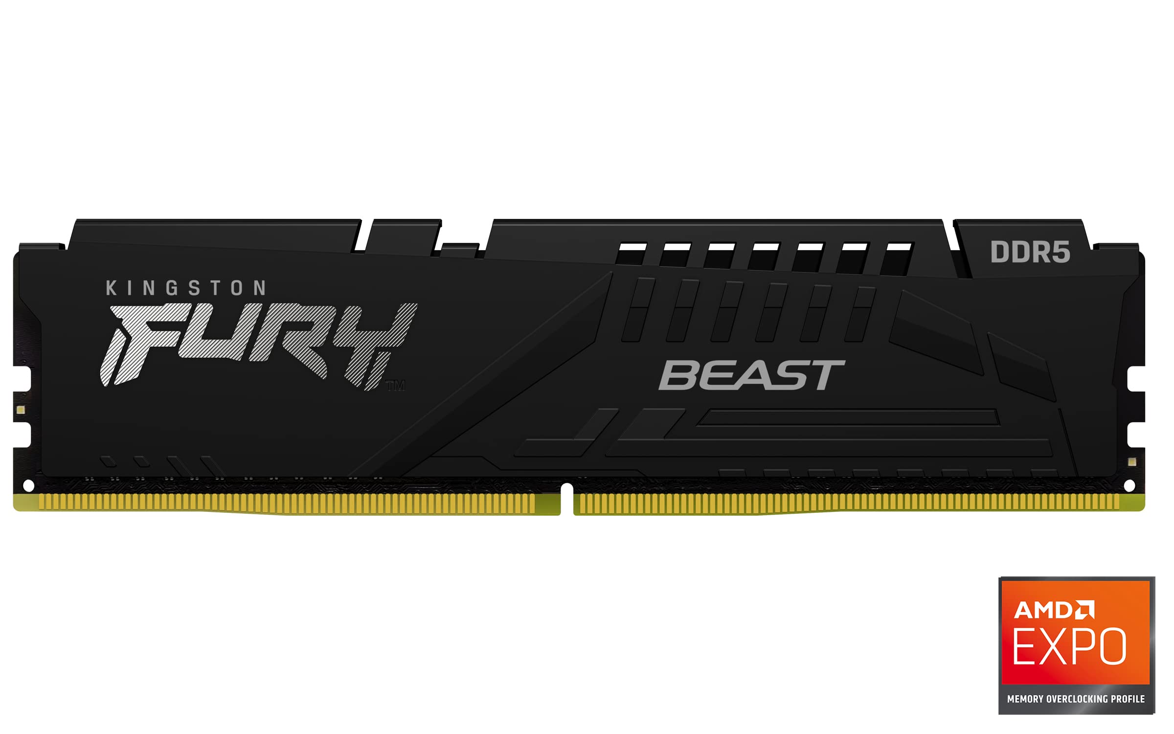 Kingston Fury Beast 32GB (2x16GB) 6000MT/s DDR5 CL36 Desktop Memory Kit of 2 | AMD Expo | Plug N Play | KF560C36BBEK2-32