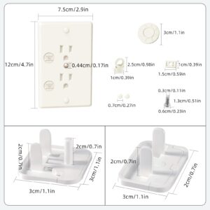 Magnetic Self-Closing Outlet Cover AOSITE 6 Pack Outlet Covers Baby Proofing Safety Cream White Power Plug Protectors with Screw Childproof Outlet Cover for Baby Safety, 10 Pack Outlet Plug Covers