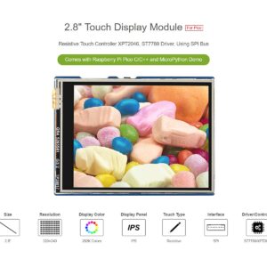 Waveshare 2.8inch Touch Display Compatible with Raspberry Pi Pico