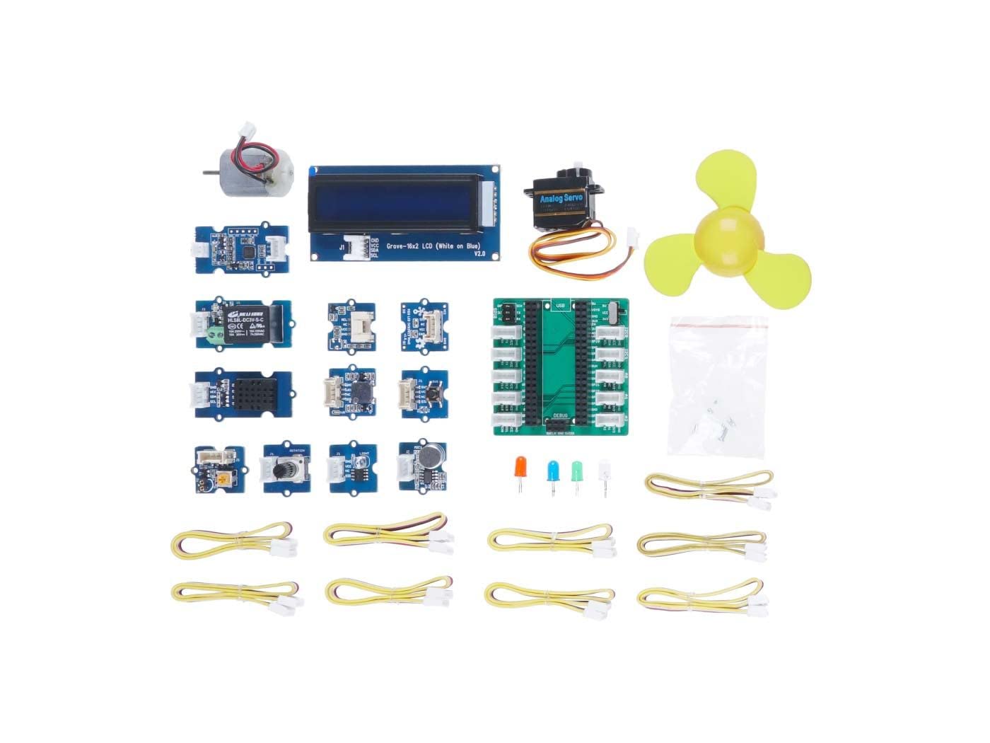 Seeed Studio Grove Starter Kit for Raspberry Pi Pico, with Detailed Tutorials and Supports Micropython, Compatible with Pico Attach Free Courses, Plug to Use, No Wiring, No Welding.