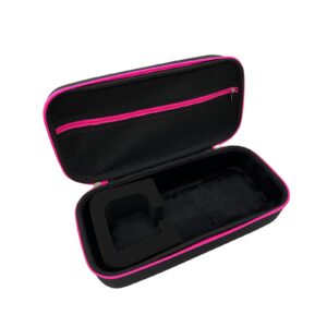 LITTECA Storage Case Caring Hard Case for Dyson Hair Dryer and Accessories, Hard Travel Storage Case with Pink Zipper