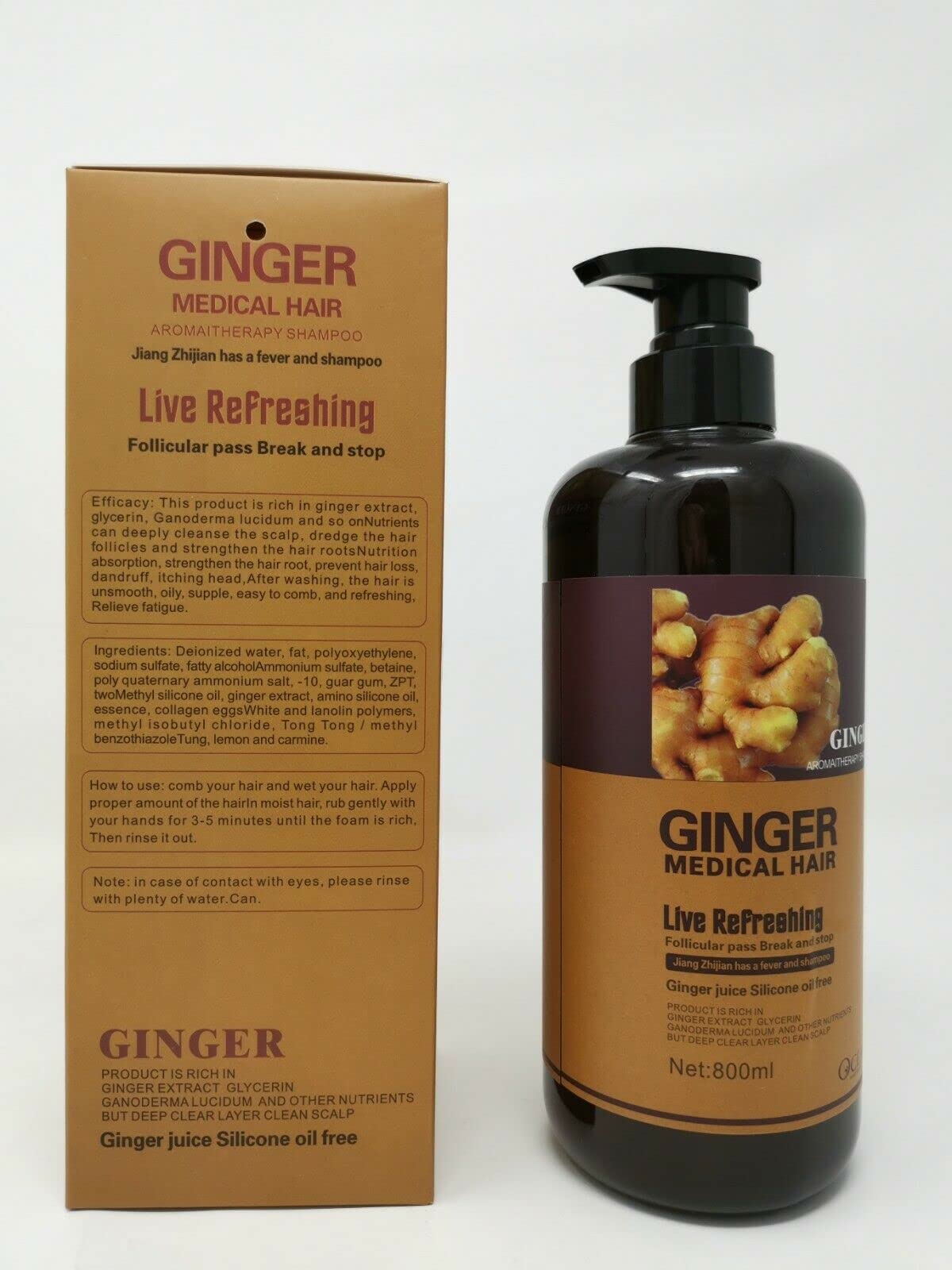 GINGER Medical Shampoo & Conditioner Set (Shampoo & Conditioner), 2.2 pounds, 27.0 Fl Oz