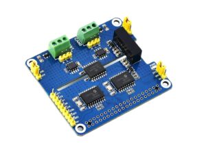 waveshare isolated can expansion board 2 channel compatible with raspberry pi 4b/3b+/3b etc. series boards