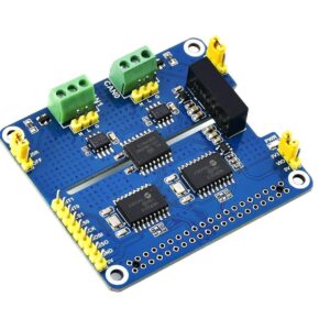 Waveshare Isolated CAN Expansion Board 2 Channel Compatible with Raspberry Pi 4B/3B+/3B etc. Series Boards