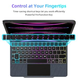 UOGIC Magic Keyboard Case for iPad Pro 11" 4th/3rd/2nd/1st Gen & iPad Air 10.9" 5th/4th Gen, iPad Keyboard with Floating Magnetic Design, Multi-Touch Trackpad, 7 Modes Backlight