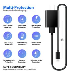 USB C Wall Charger Charging Cable Cord for Moto G Power 2024 2024 2022 2021 2020 5G, Stylus Pure, G62 5G, G42, G22, G82, G52, G200, G100, G30, G10, G60S, One Ace, G9 Play, G8, G7 G6, Edge 30 Ultra