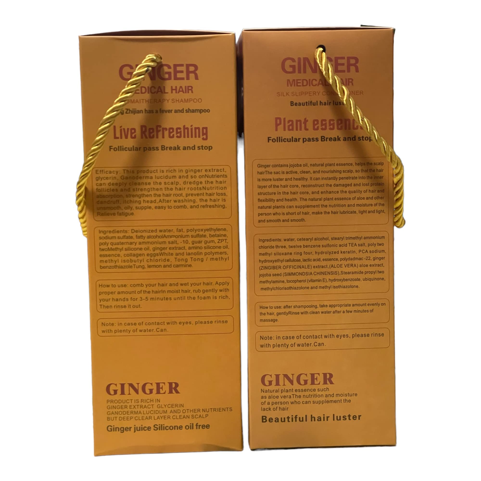 GINGER Medical Shampoo & Conditioner Set (Shampoo & Conditioner), 2.2 pounds, 27.0 Fl Oz