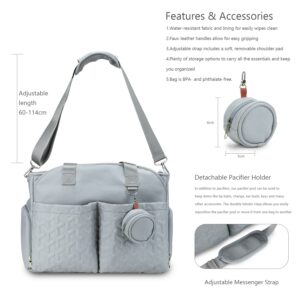 Breast Pump Bag - Baby Diaper Tote Bag with Laptop Sleeve and Insulation Pocket, Fit Most Breast Pumps Like Medela, Spectra S1,S2 (Blue)