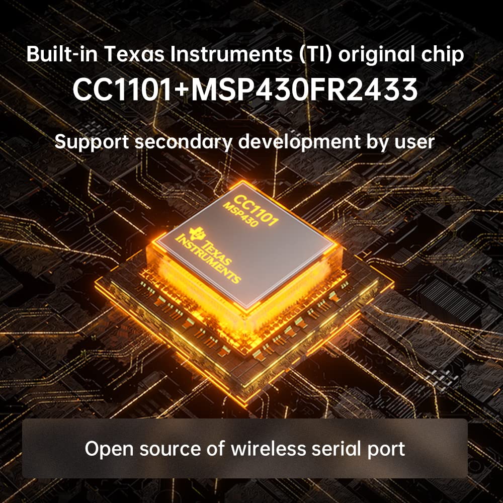 868MHz 915MHz Wireless Module CC1101 MSP430FR2433 E07-900T10S Low Power 10dbm 1.5km UART RSSI IPEX Stamp Hole Secondary Development Air Speed 0.6kbps-500kbps