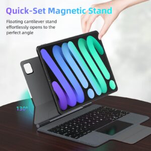 UOGIC Magic Keyboard Case for iPad Pro 11" 4th/3rd/2nd/1st Gen & iPad Air 10.9" 5th/4th Gen, iPad Keyboard with Floating Magnetic Design, Multi-Touch Trackpad, 7 Modes Backlight