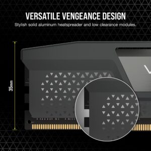 CORSAIR VENGEANCE DDR5 64GB (2x32GB) DDR5 5600MHz CL40 AMD EXPO Intel XMP iCUE Compatible Computer Memory – Gray (CMK64GX5M2B5600Z40)