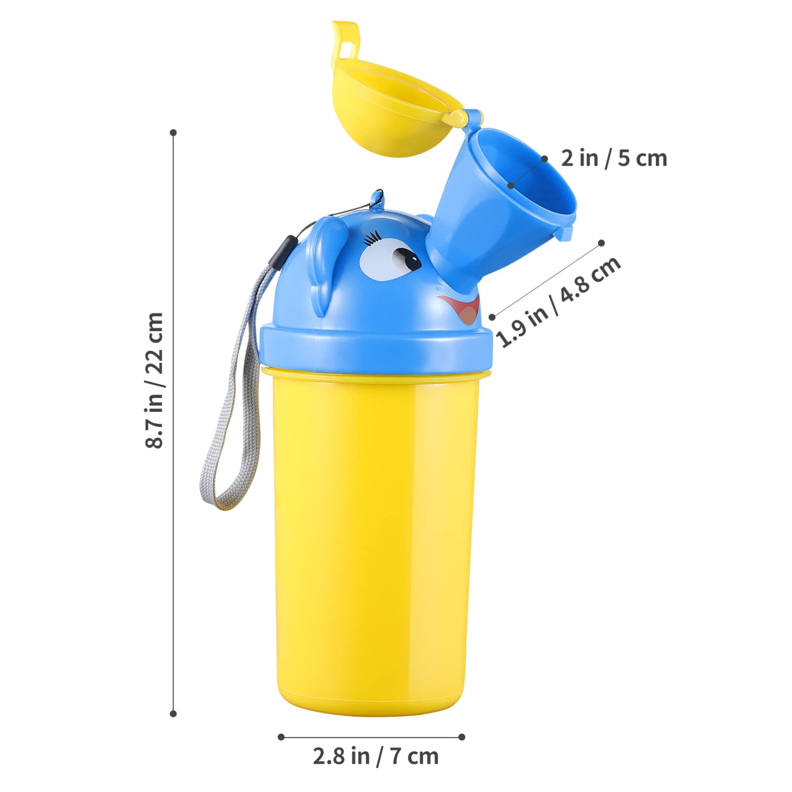 Portable Travel Potty, Emergency Urinal Toilet Potty for Toddler Kids, Pee Training Bottle Cup Cartoon Potty for Boys Girls, Outdoor Potty for Car, Camping