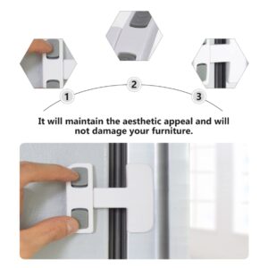 2pcs Safety Fridge Lock Adhesive Cabinet Locks Anti- Pinch Locks Lock