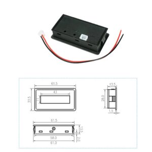 Taidacent BMS LCD Monitor Isolated RS485 Battery Meter RS485 Modbus Energy Meter Lithium Battery Voltage Current Coulomb Display